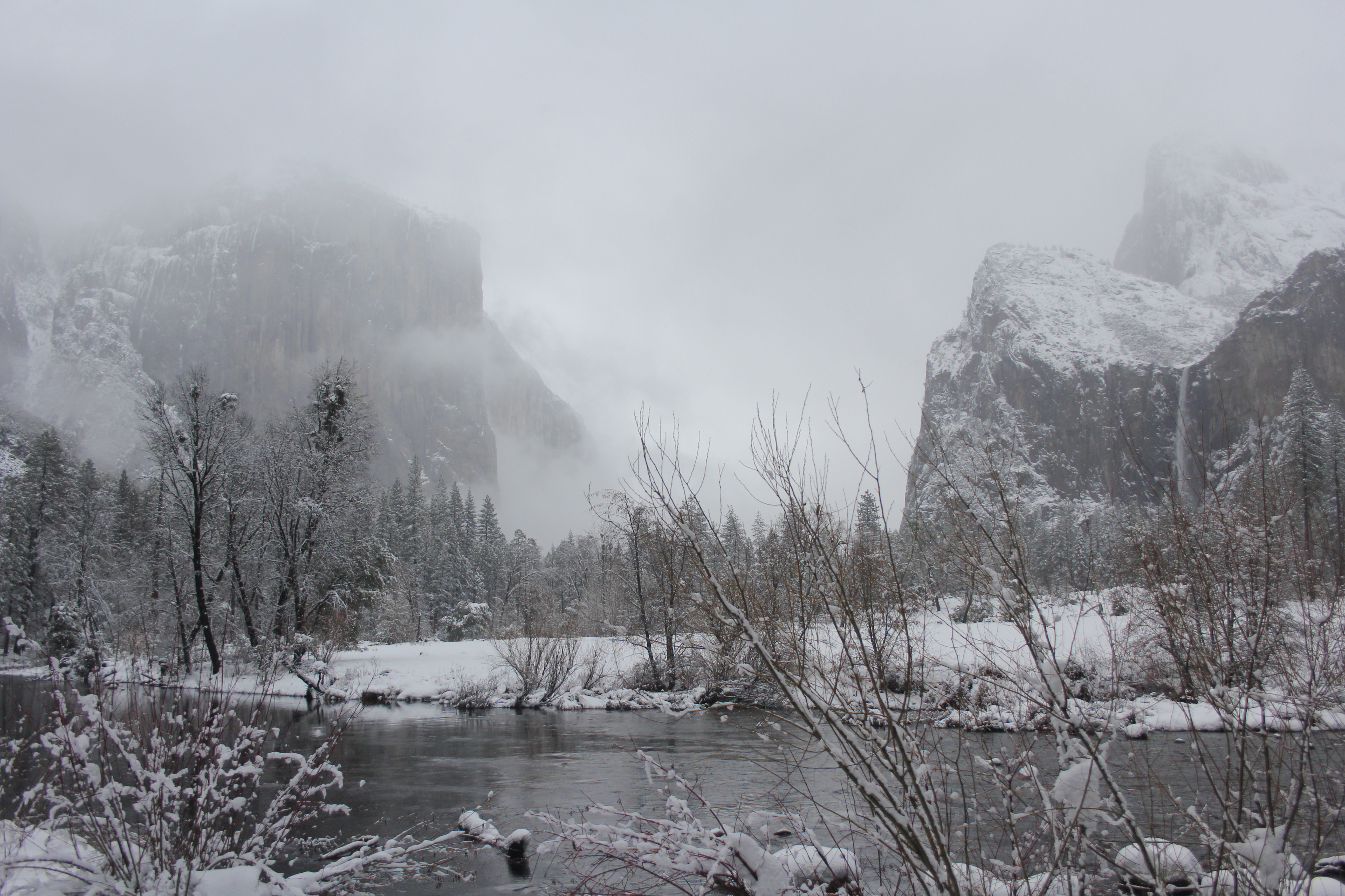 Snowy Yosemite Valley